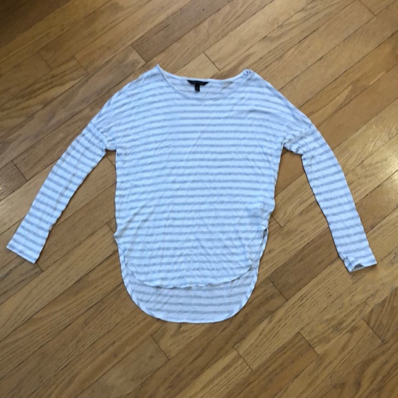 Banana Republic Tops - Banana Republic Dolman Sleeve Grey / White Striped Crewneck Shirt - XS